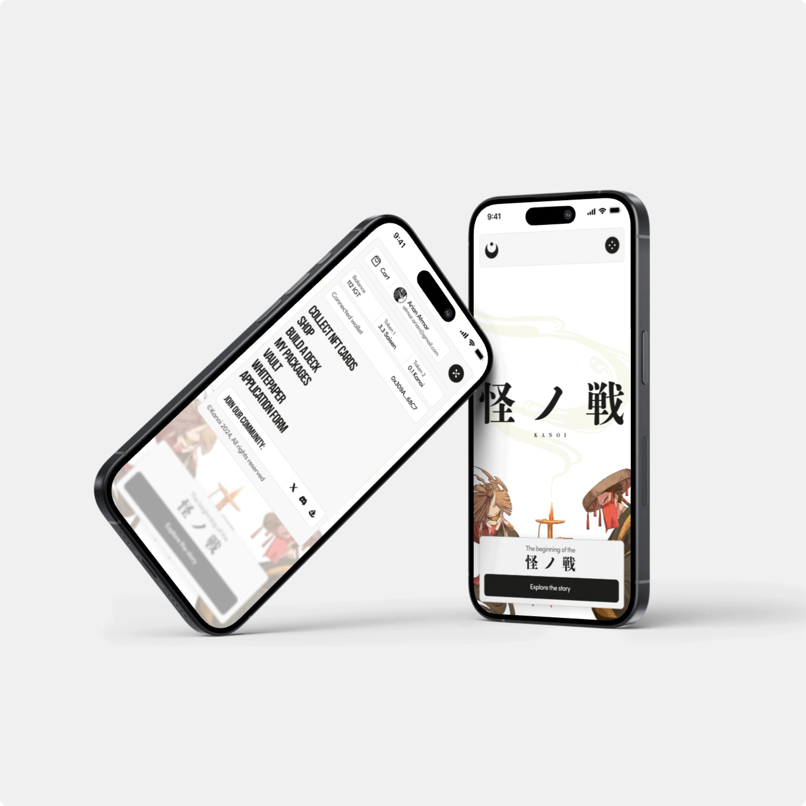 2 IPhones Kanoi view