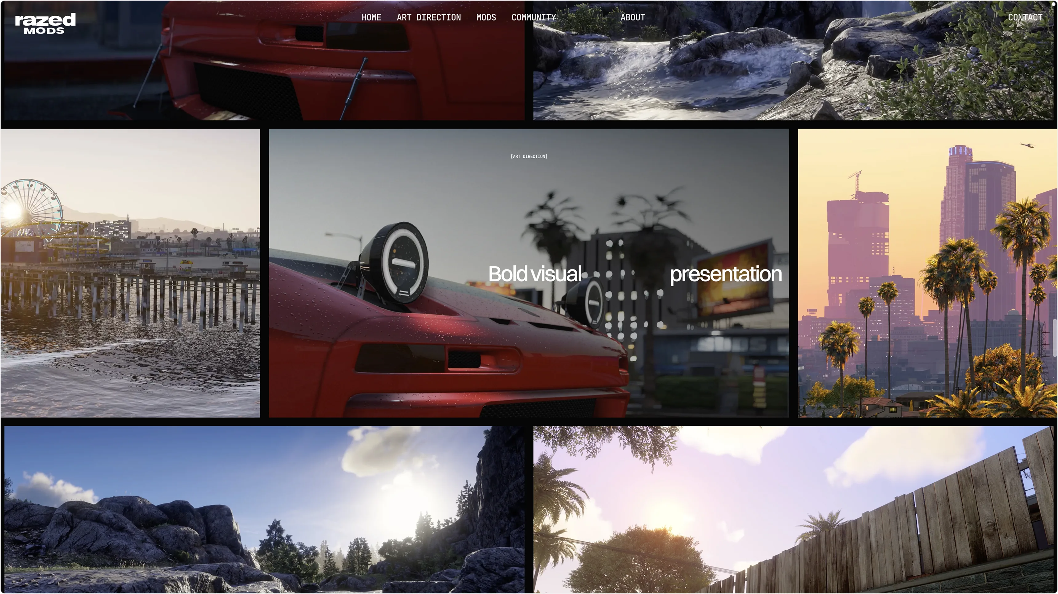 Razed Mods homepage
