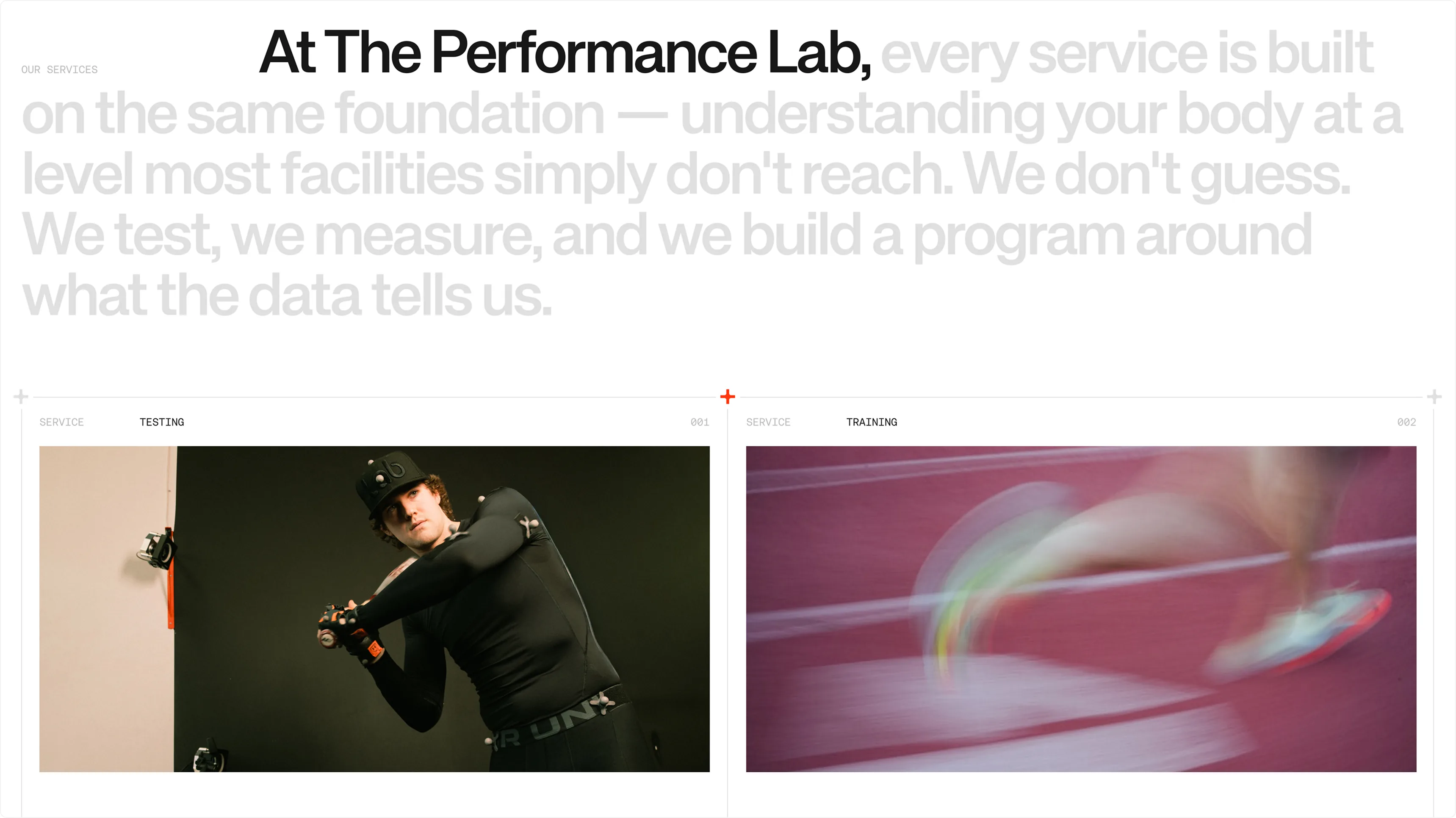 The Performance Lab homepage
